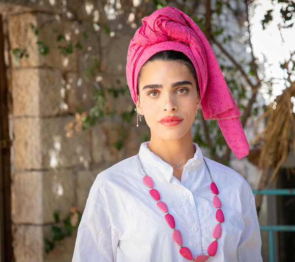 מטפחת ליאה פוקסיה- מלבן